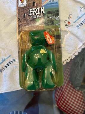 Erin The Bear McDonalds Ty Beanie Baby with Rare Errors 1993, OakBrook Misprint
